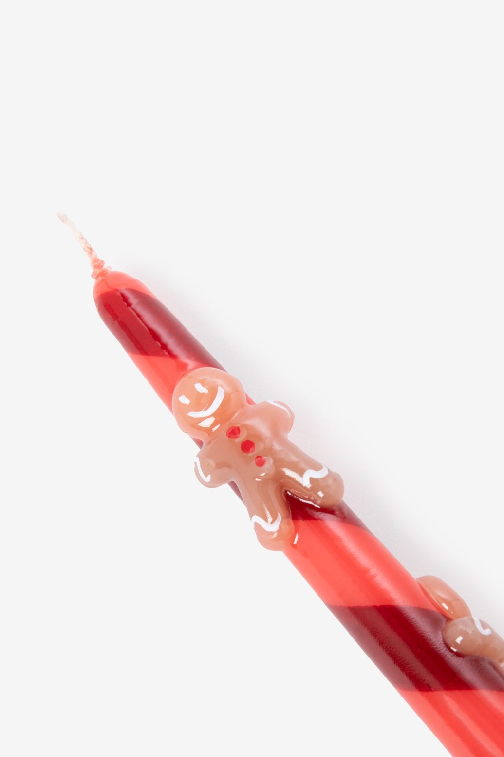 Bougies chandelier avec bonshommes de pain d'épices - rouge