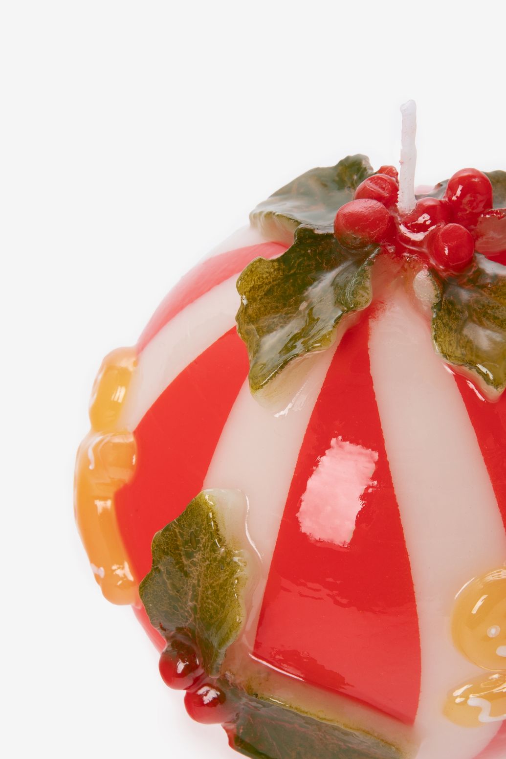 Kerze Weihnachtskugel - rot