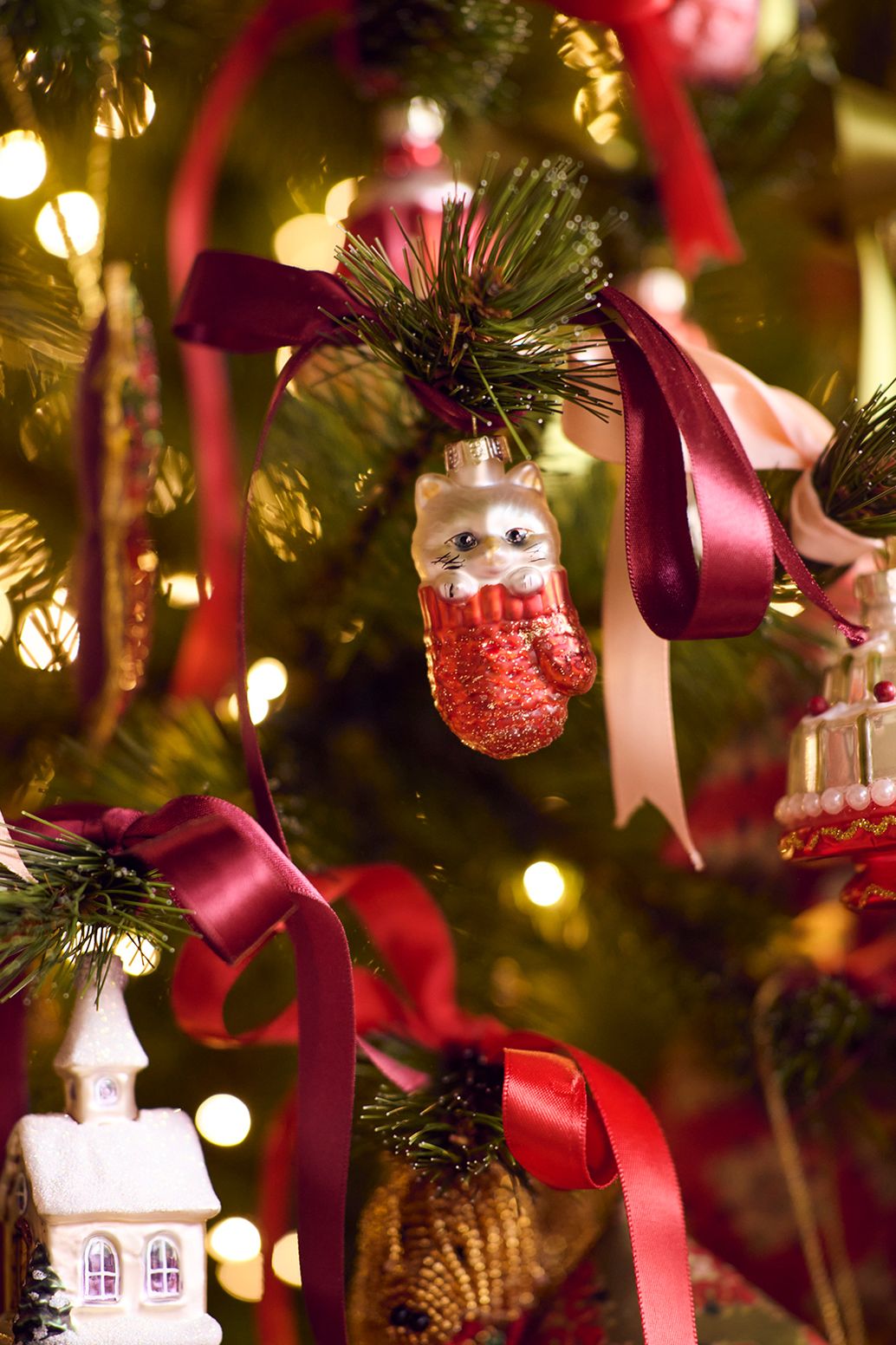 Ornement de Noël chat