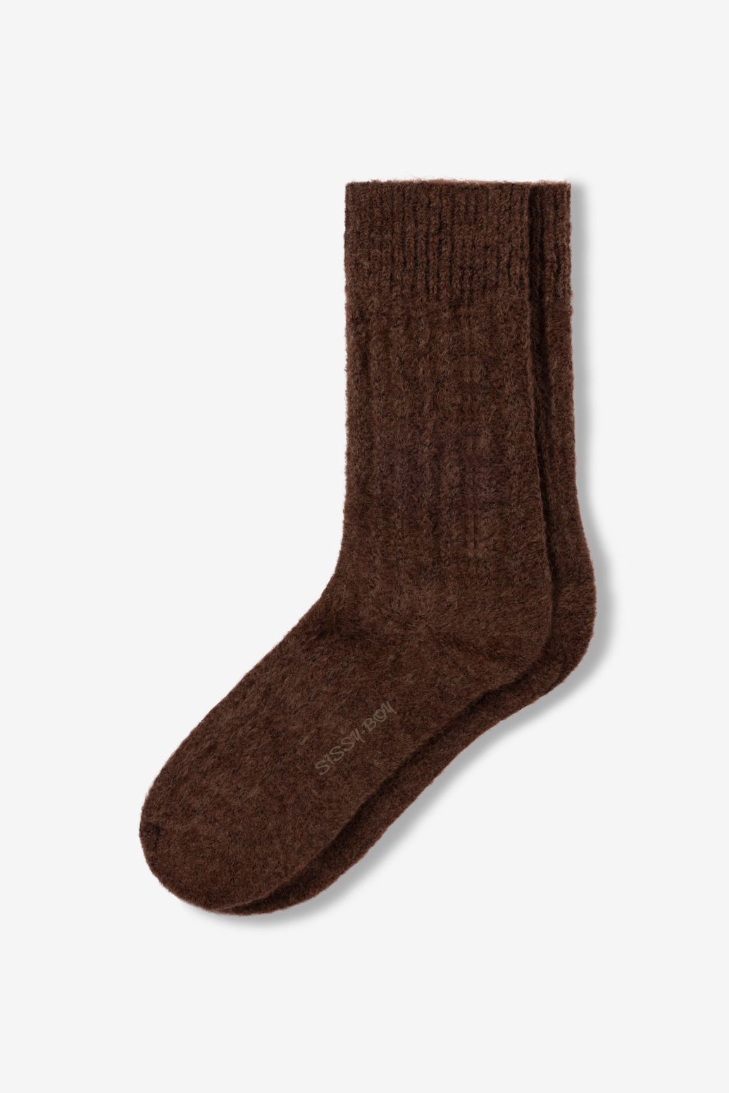 Chaussettes duveteuses - marron foncé