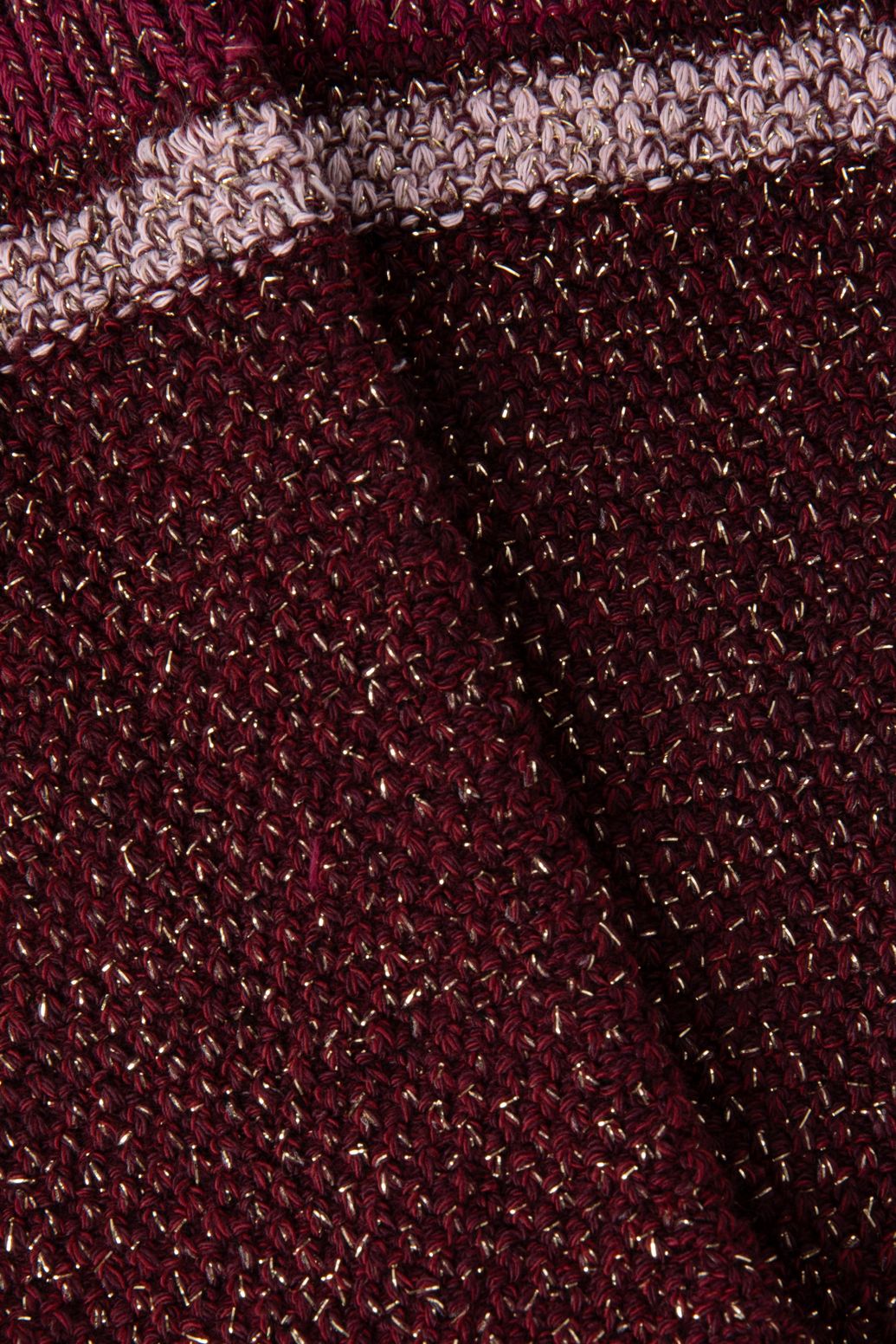 Socken mit Lurex-Details - dunkelrot