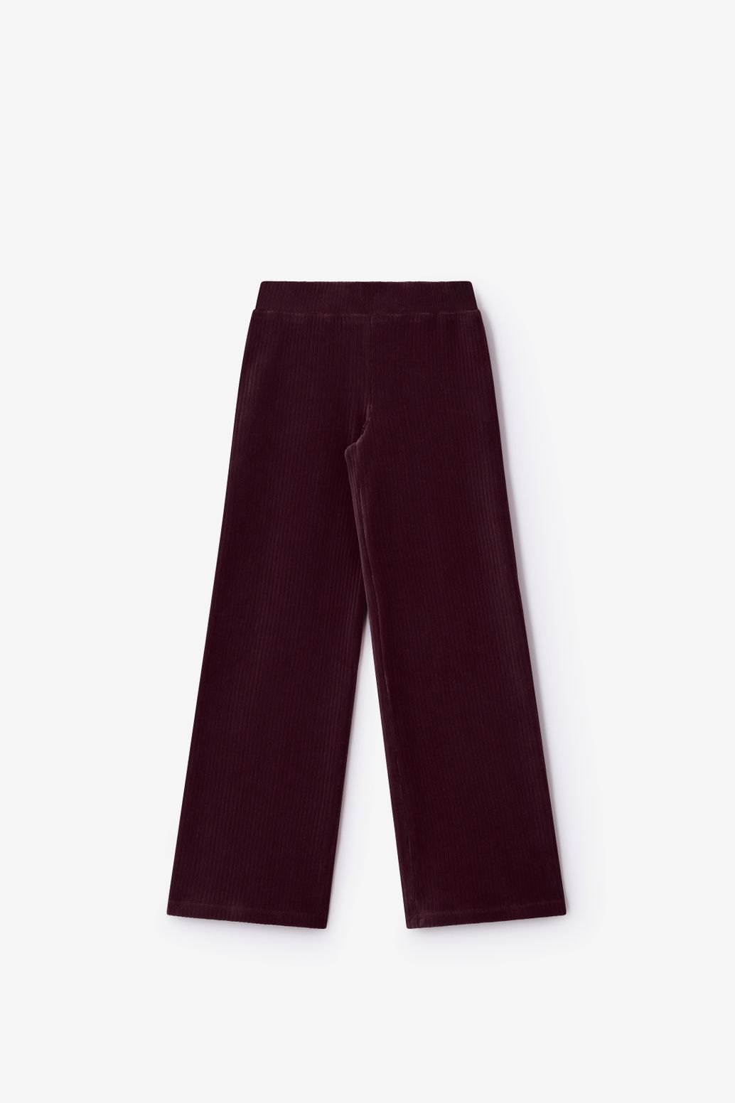 Donkerrode velvet wide leg legging