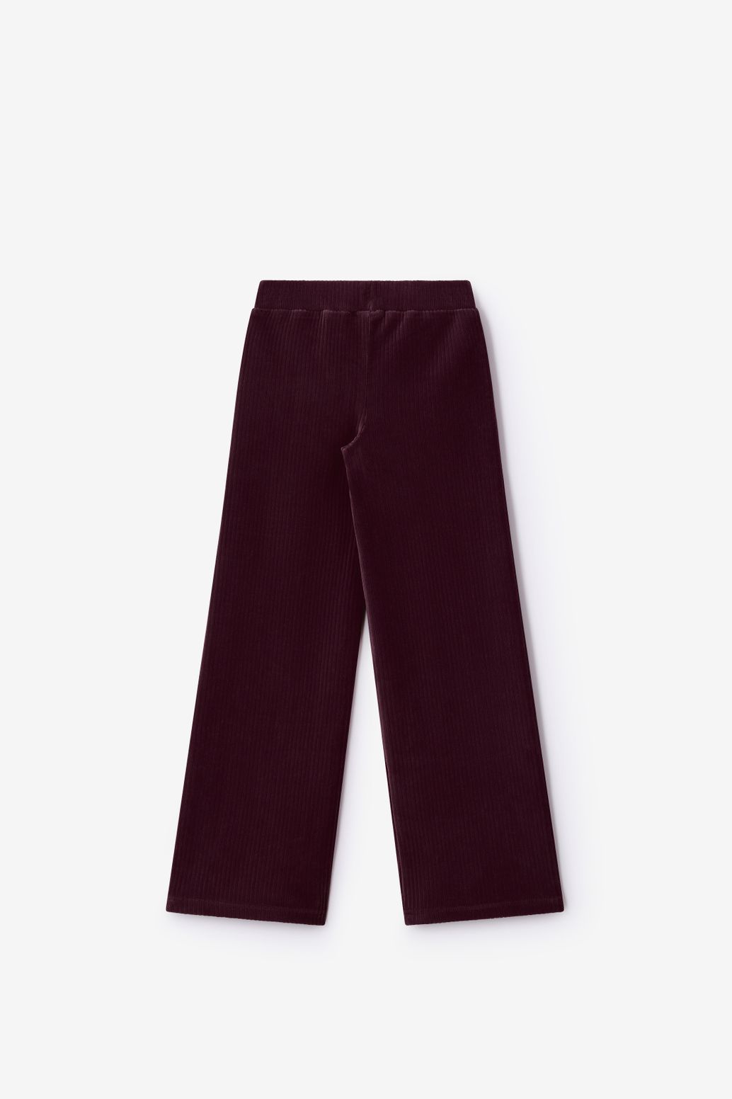 Donkerrode velvet wide leg legging