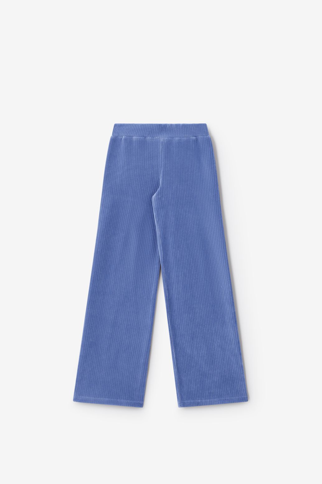 Weite Samt-Leggings - blau