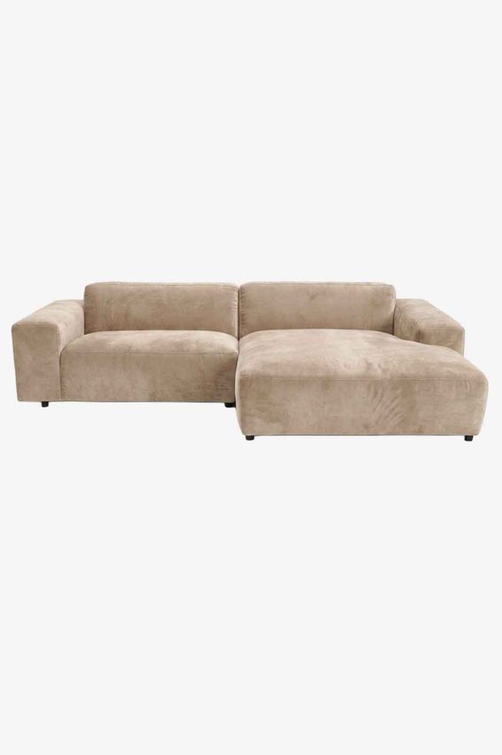 King 3-zits bank chaise longue rechts Nuvio 3 Beige