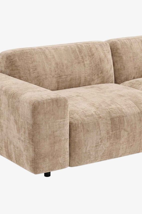 King 3-zits bank chaise longue rechts Nuvio 3 Beige