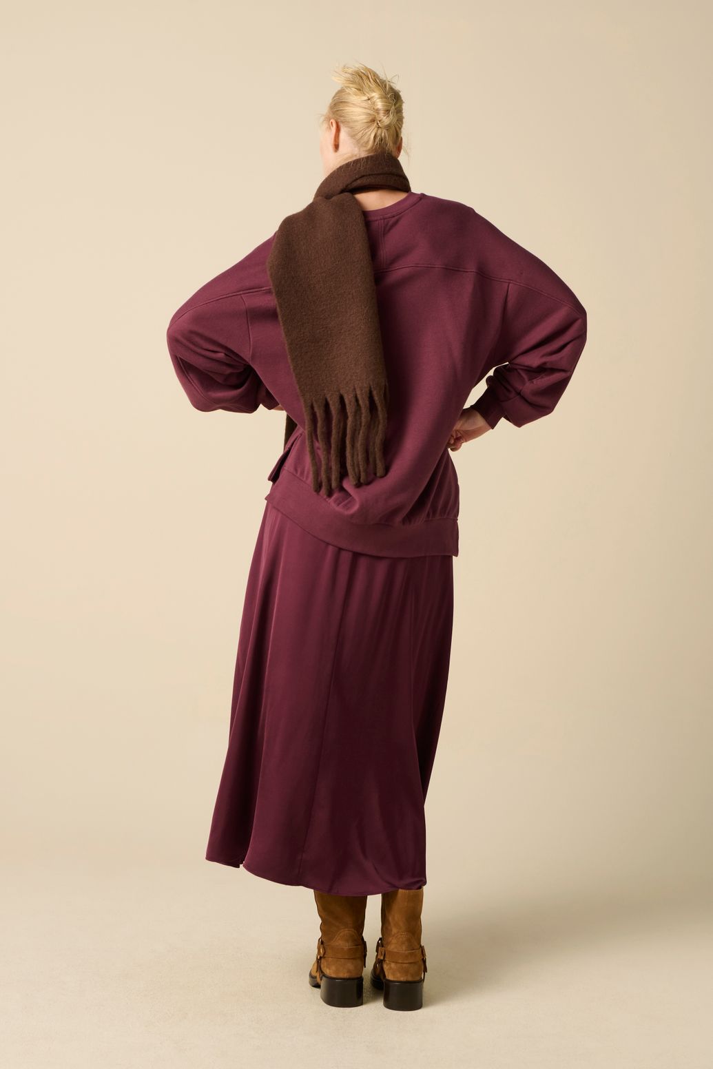 Oversize-Sweater - dunkelrot