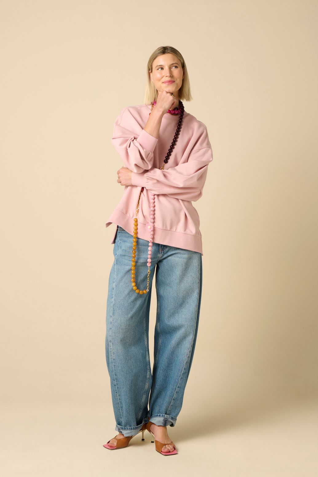 Roze oversized sweater