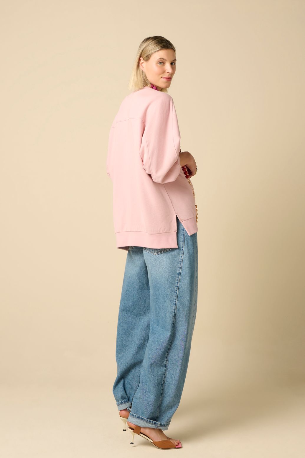 Roze oversized sweater
