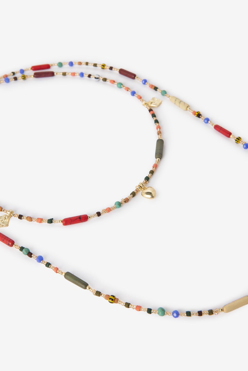 Mulitcolour gelaagde ketting met kralen