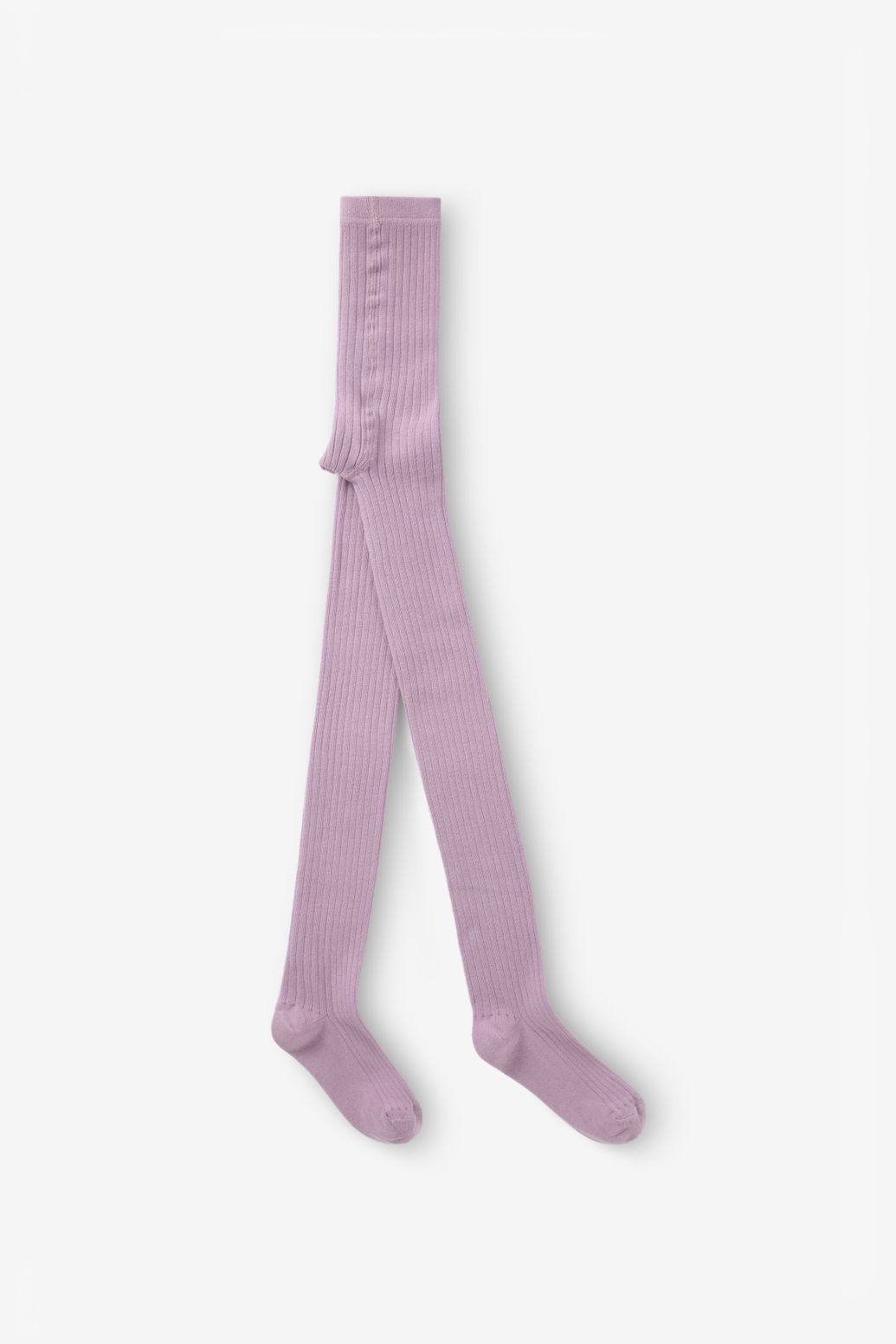 Collants en coton côtelé - violet clair
