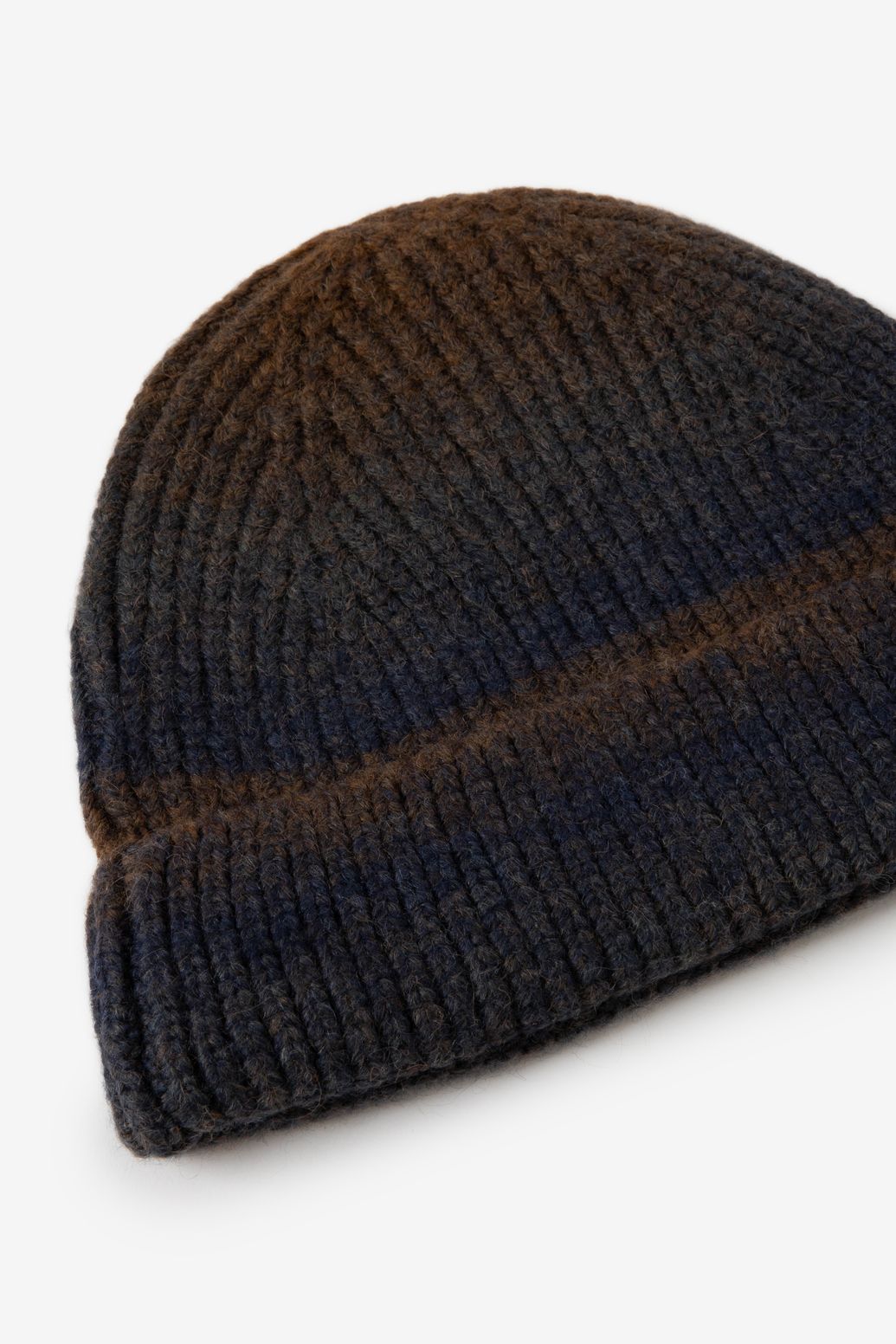 Bonnet tricoté en laine - bleu foncé