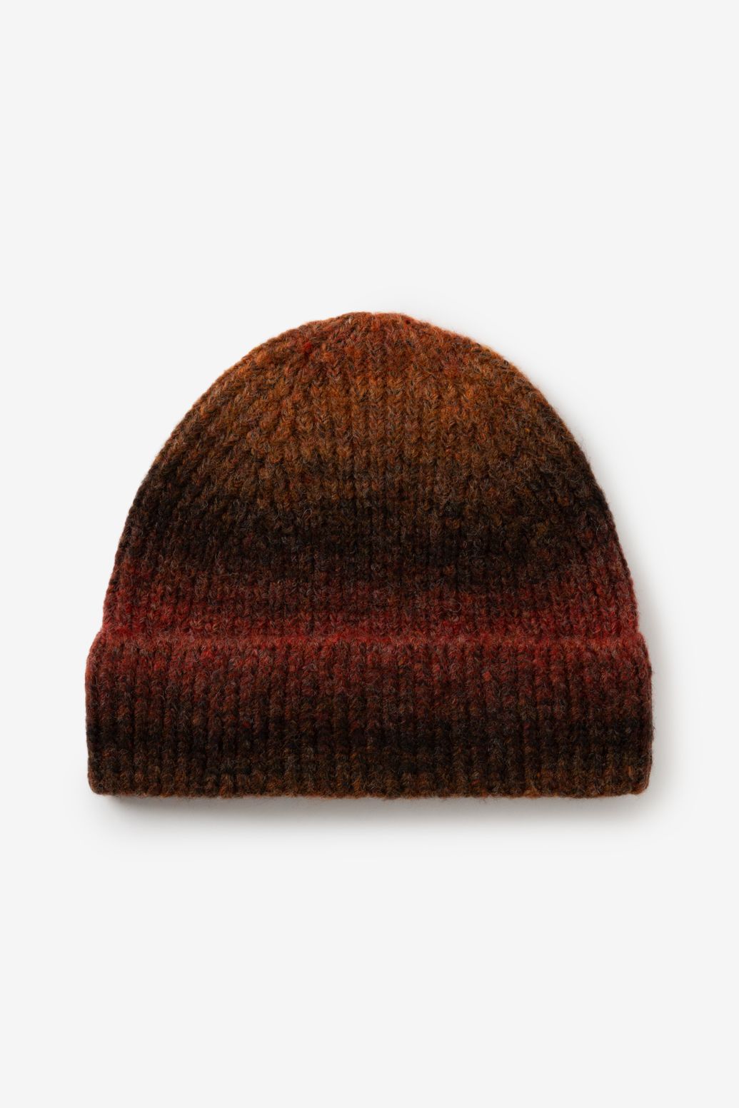 Bonnet tricoté en laine - marron