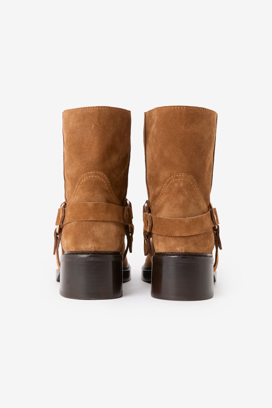 Bottes en daim avec boucle - marron
