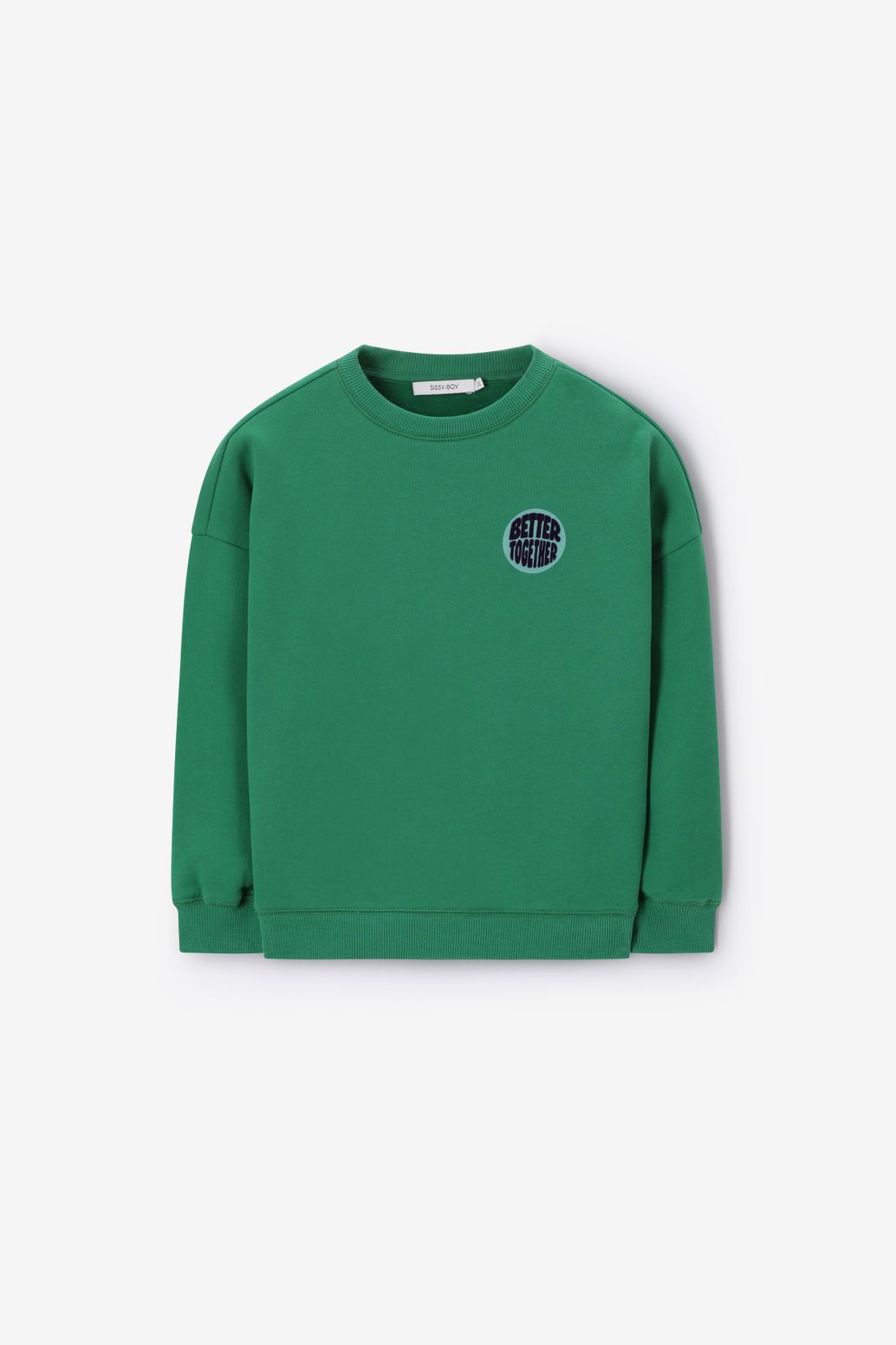 Groene oversized sweater met artwork