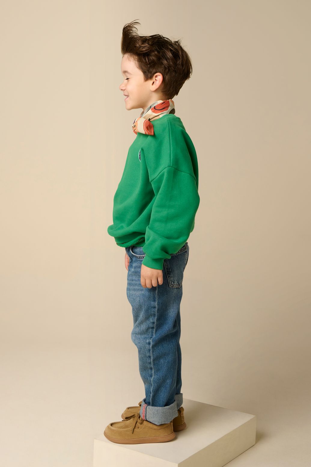 Sweat ample avec illustration - vert