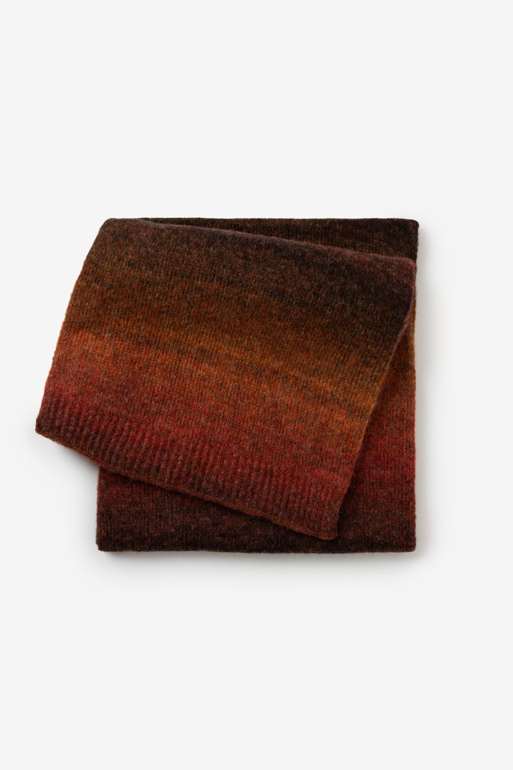 Gestrickter Wollschal - braun
