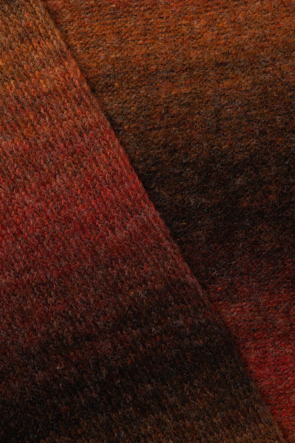 Écharpe tricotée en laine - marron