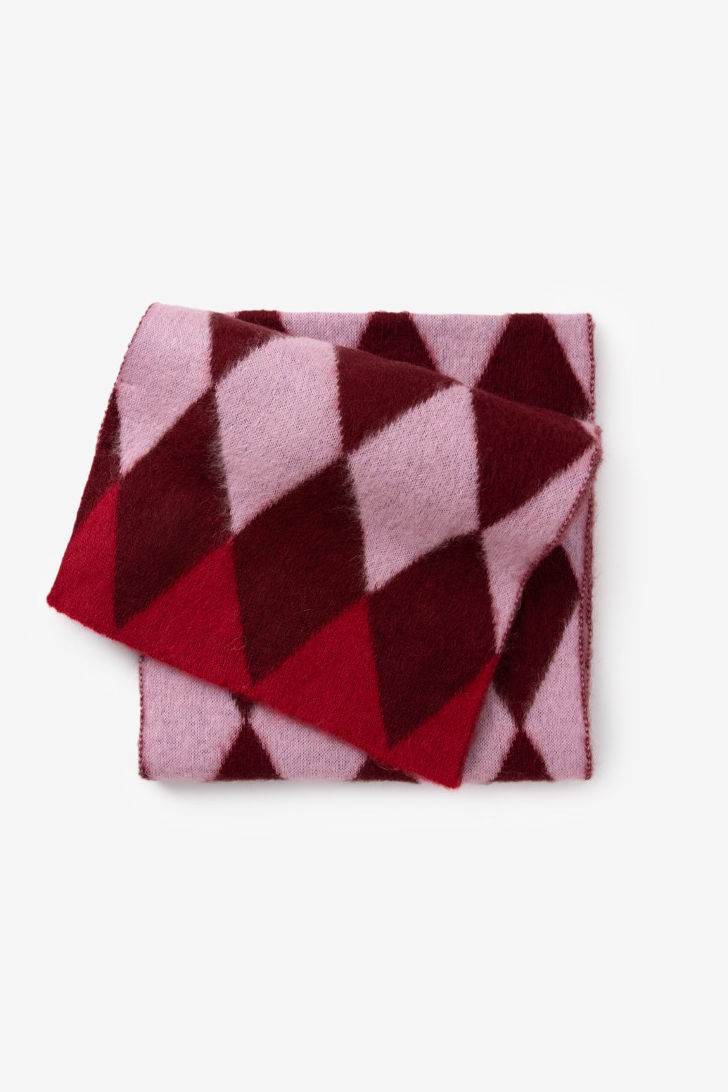 Écharpe à carreaux - rouge foncé