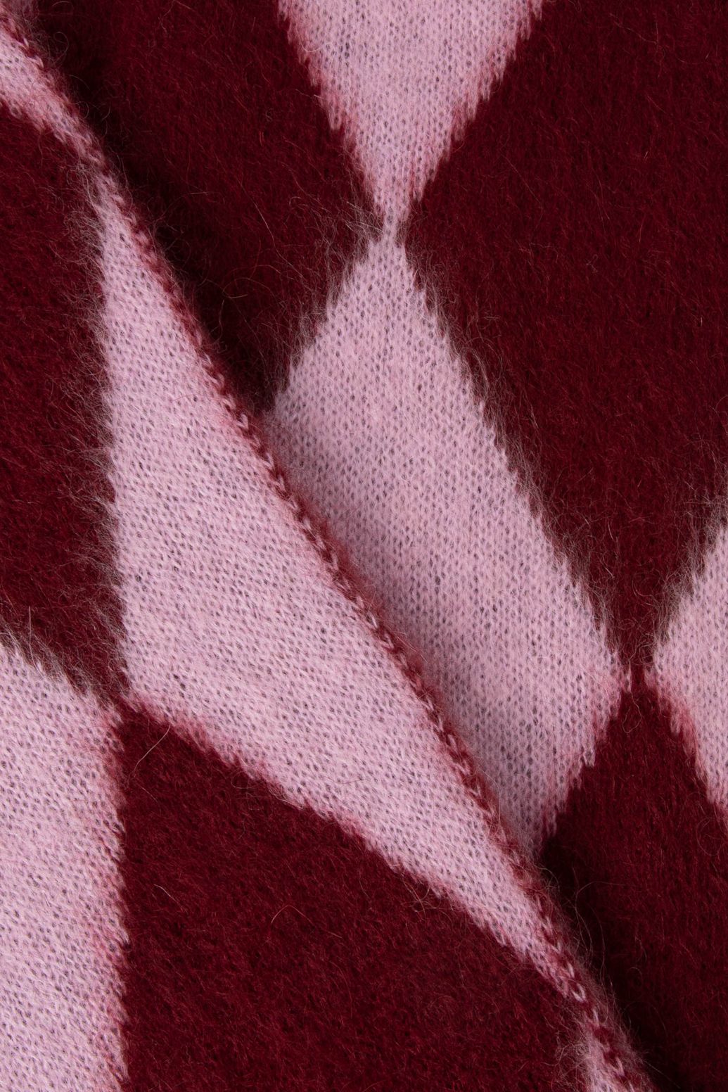 Écharpe à carreaux - rouge foncé