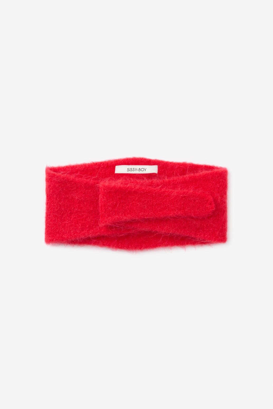 Rood gebreid sjaaltje