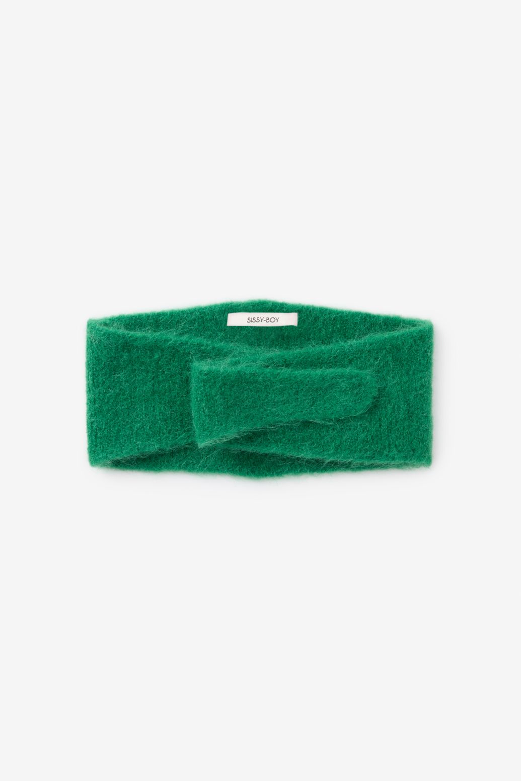 Groene gebreide sjaal