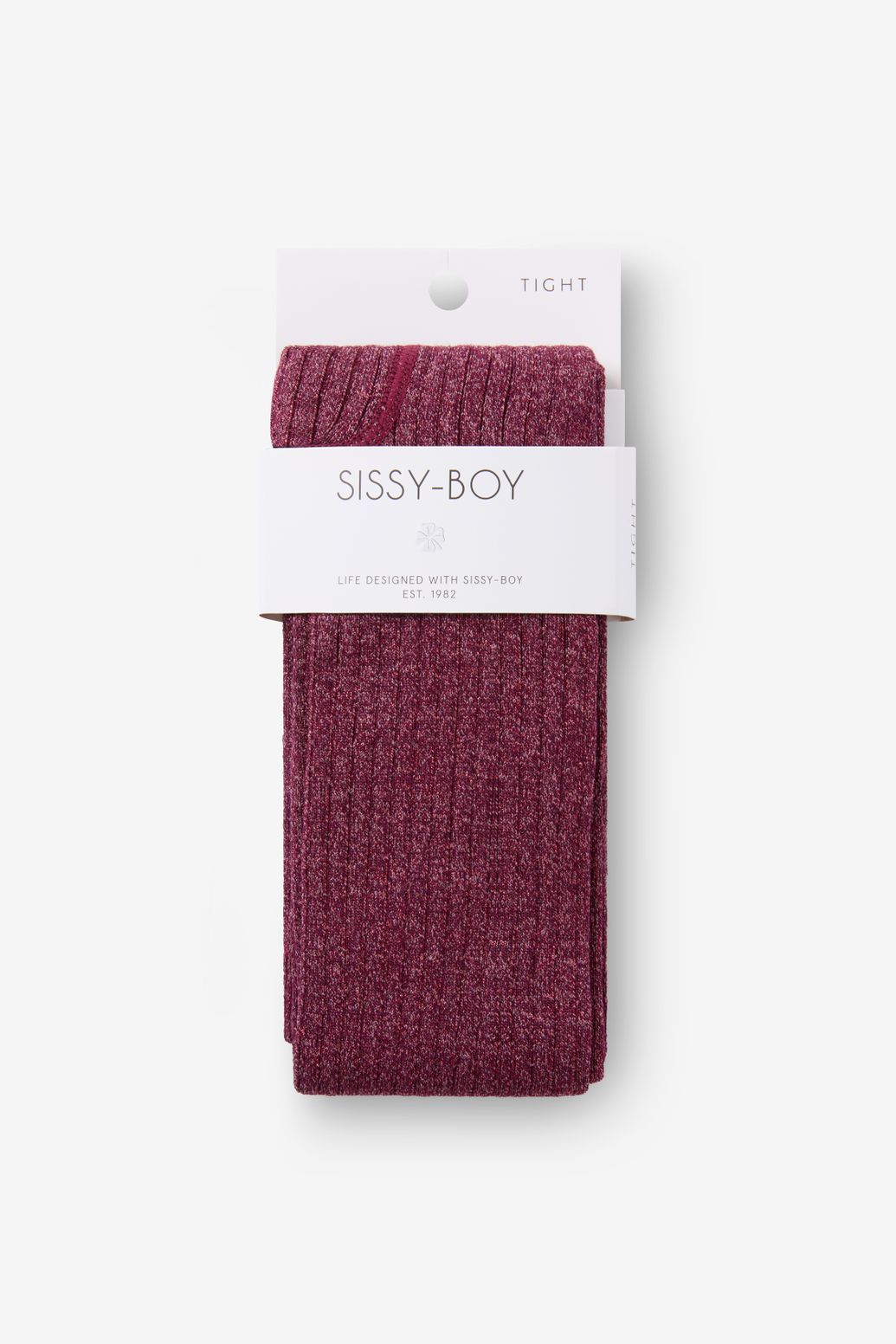 Strumpfhose mit Lurex - dunkelrot
