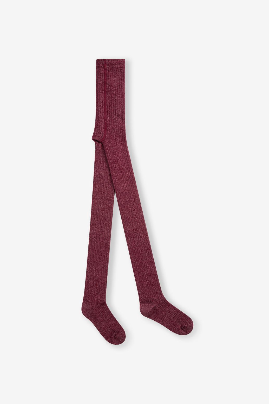 Strumpfhose mit Lurex - dunkelrot