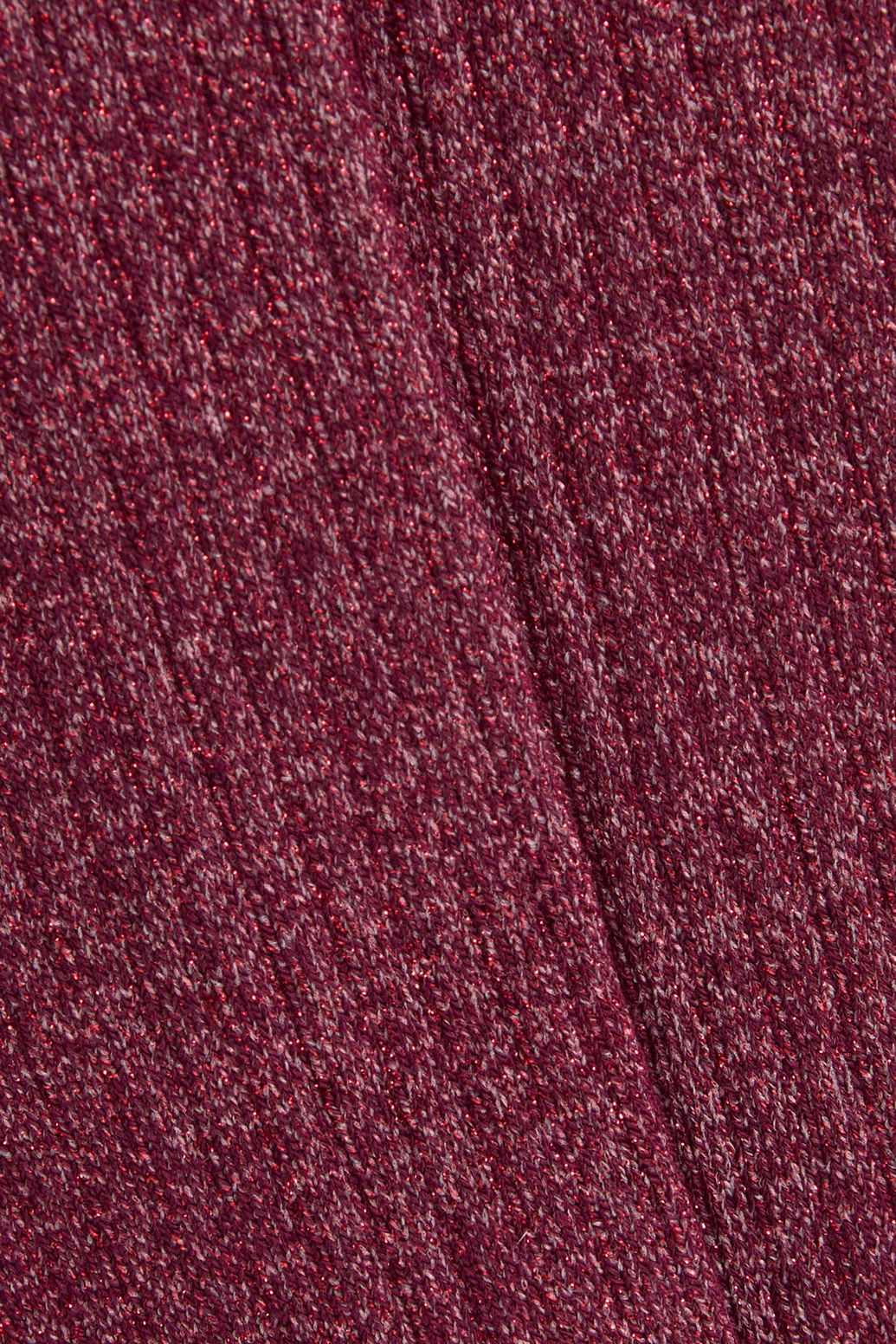 Strumpfhose mit Lurex - dunkelrot