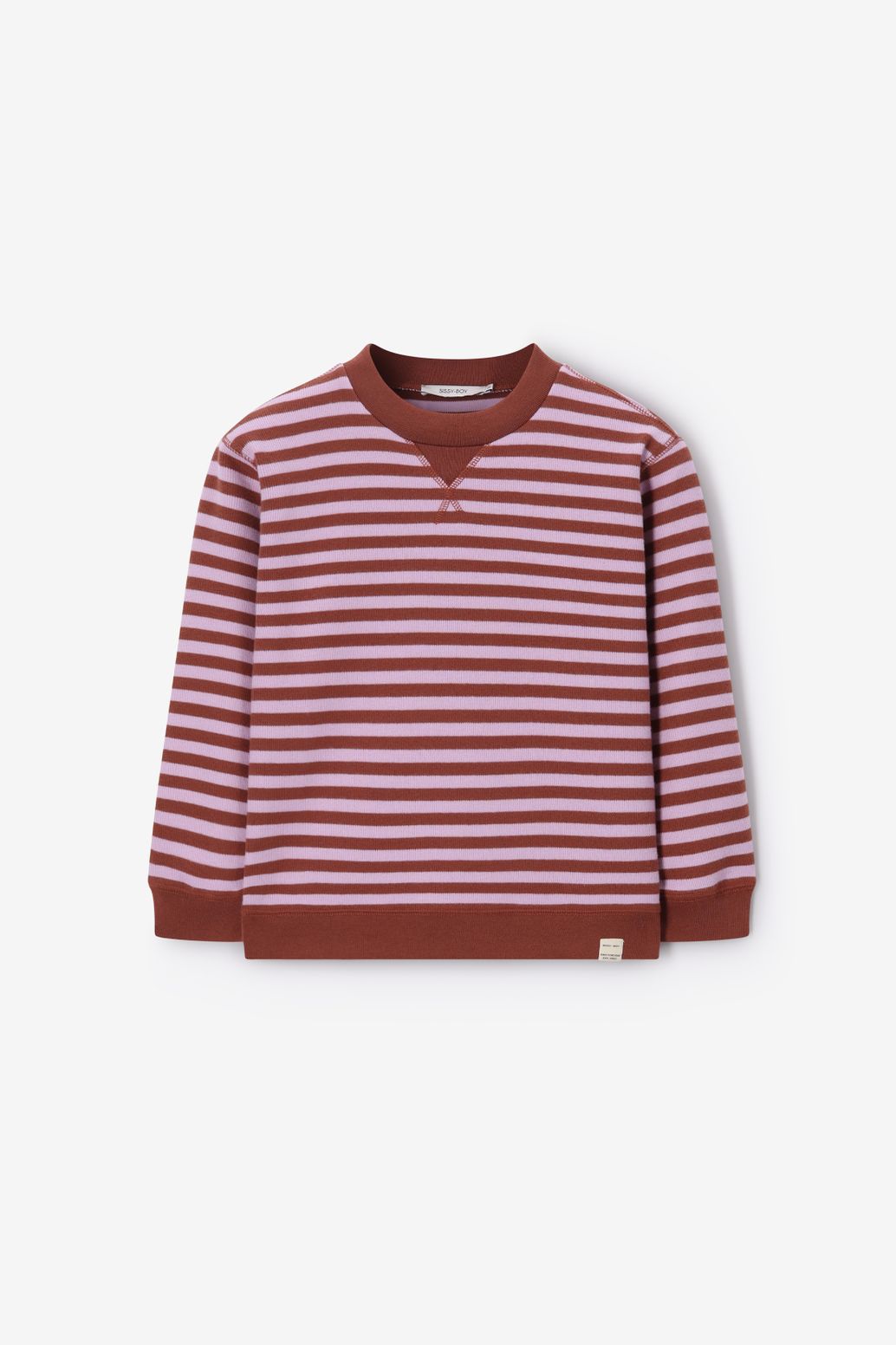 Sweat rayé - marron