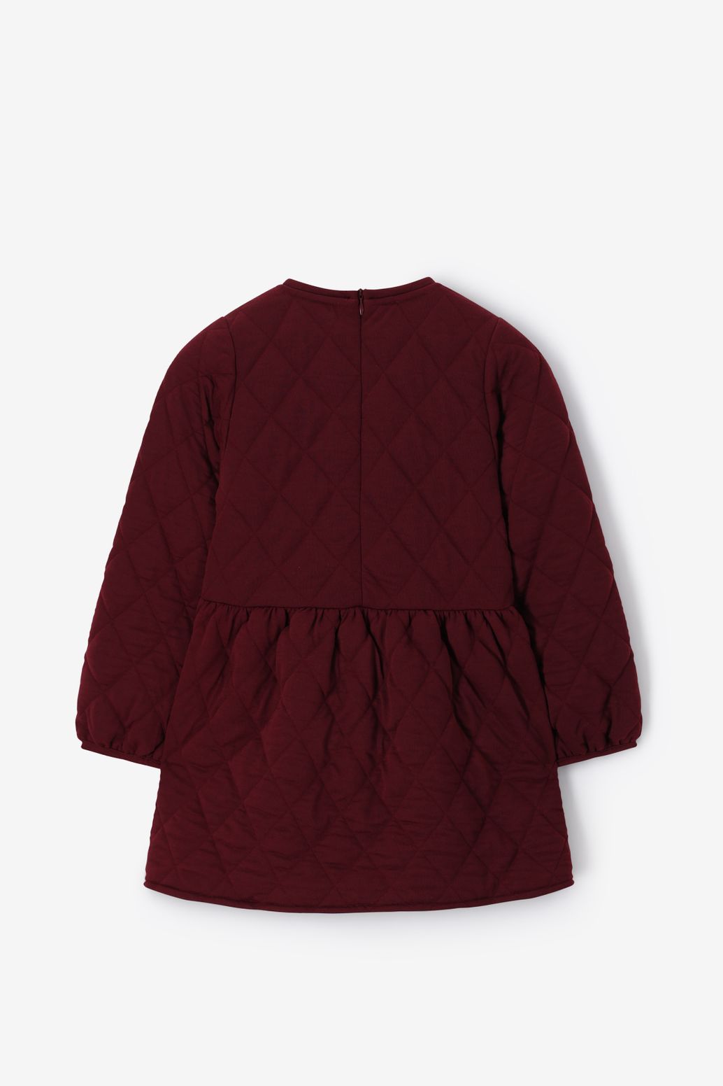 Donkerrode quilted jurk
