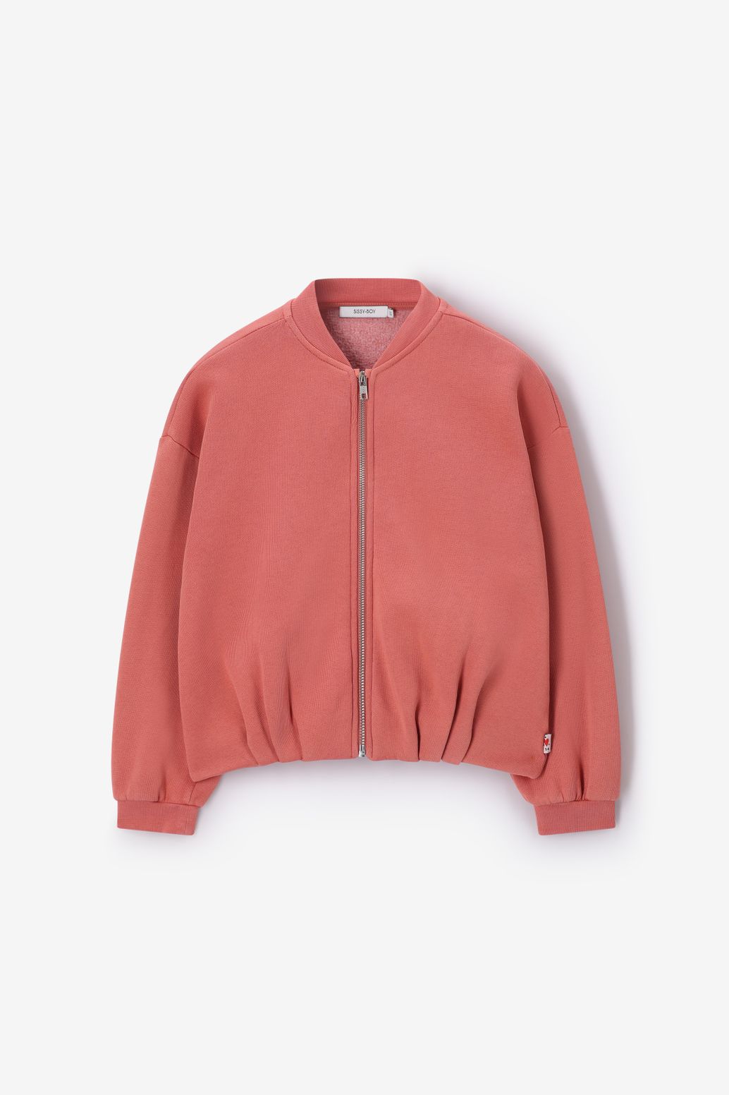 Gilet court ample - rose foncé