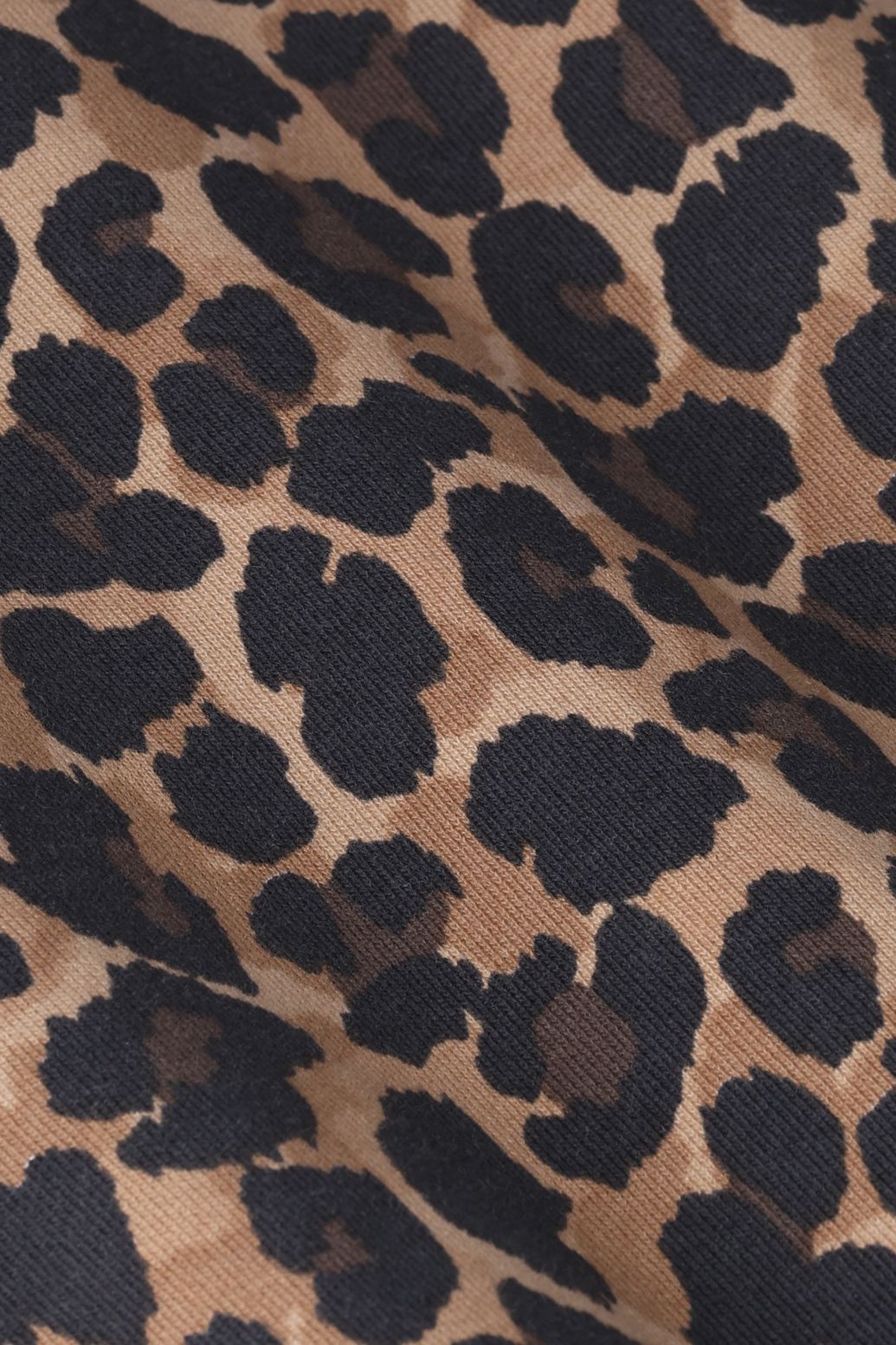 Bruine oversized sweater met leopard print