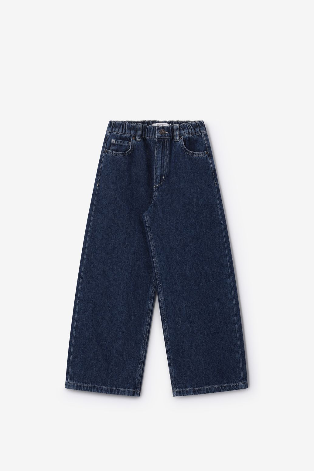 Donkerblauwe wide leg jeans