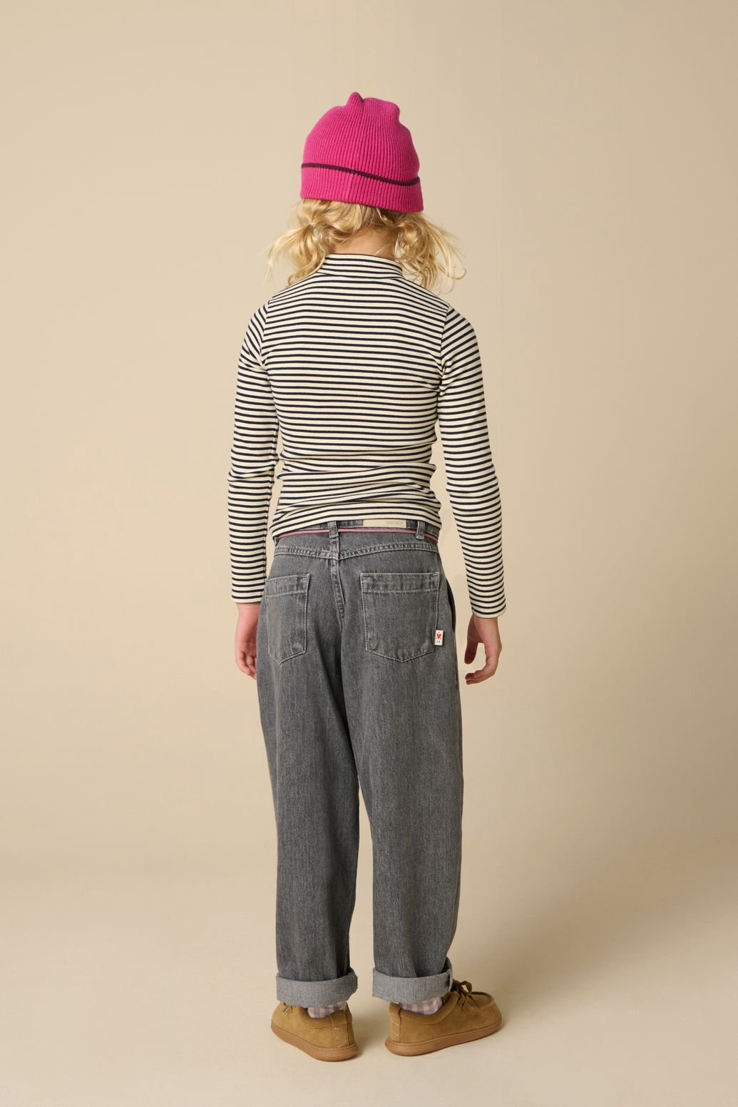 Grijze barrel fit jeans