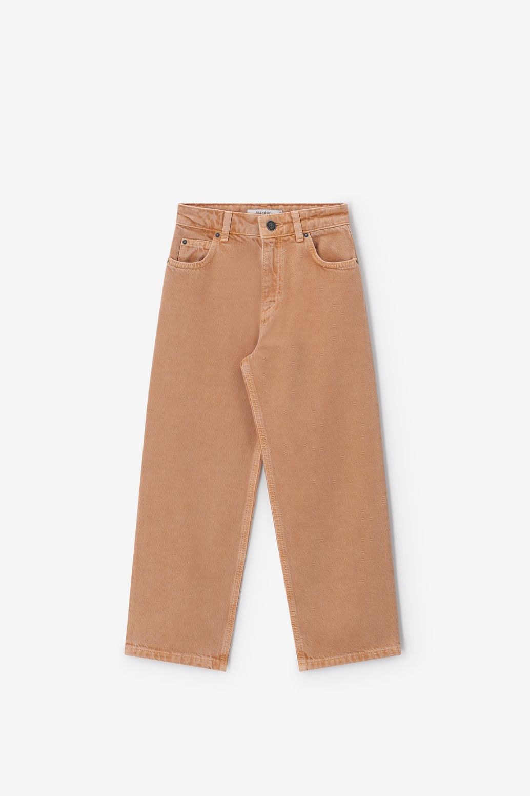 Lichtbruine loose fit broek