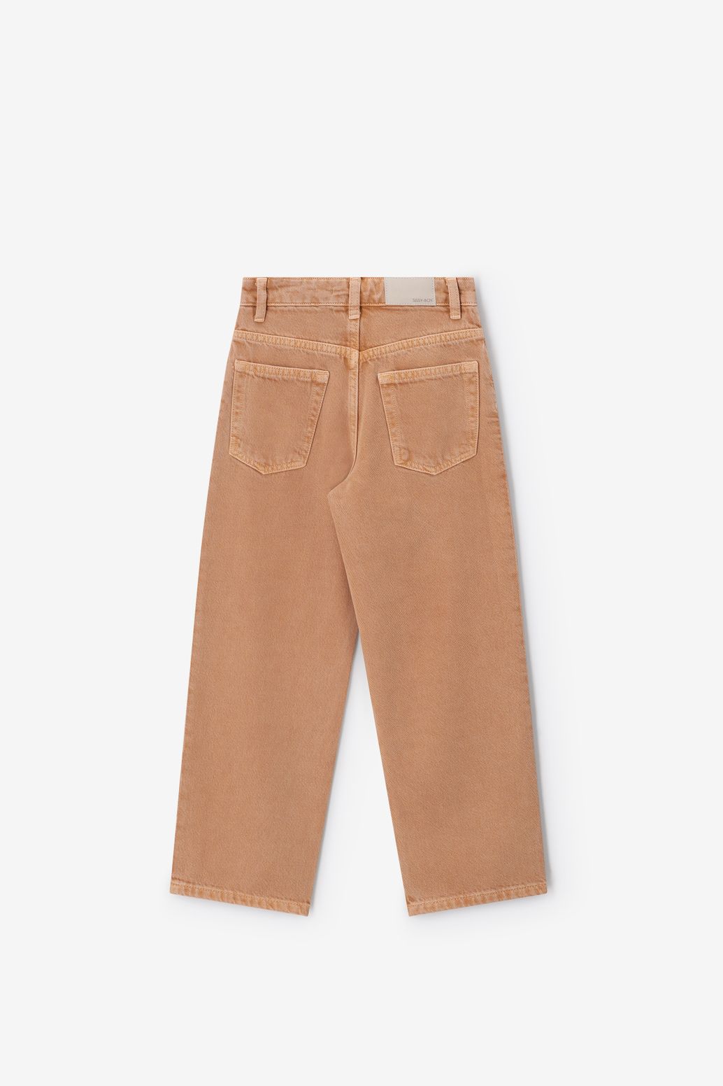 Lichtbruine loose fit broek
