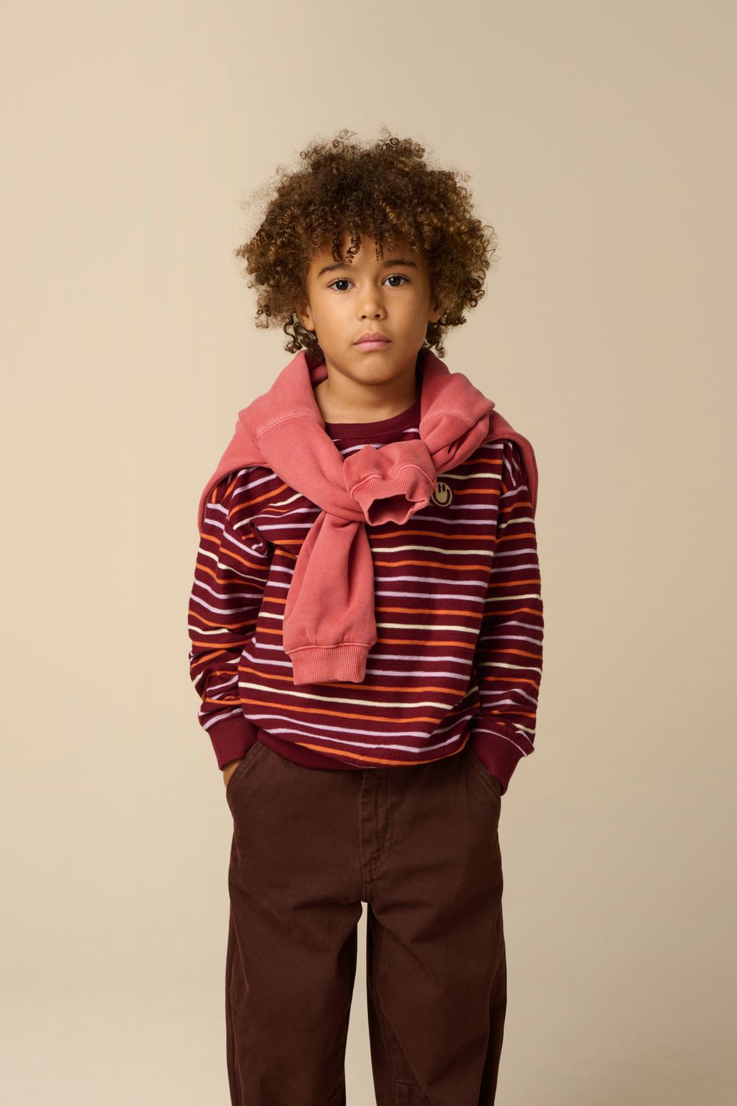Bruine barrel fit broek