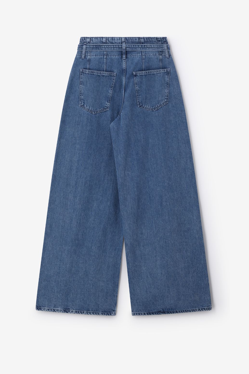 Blauwe high waist wide leg jeans