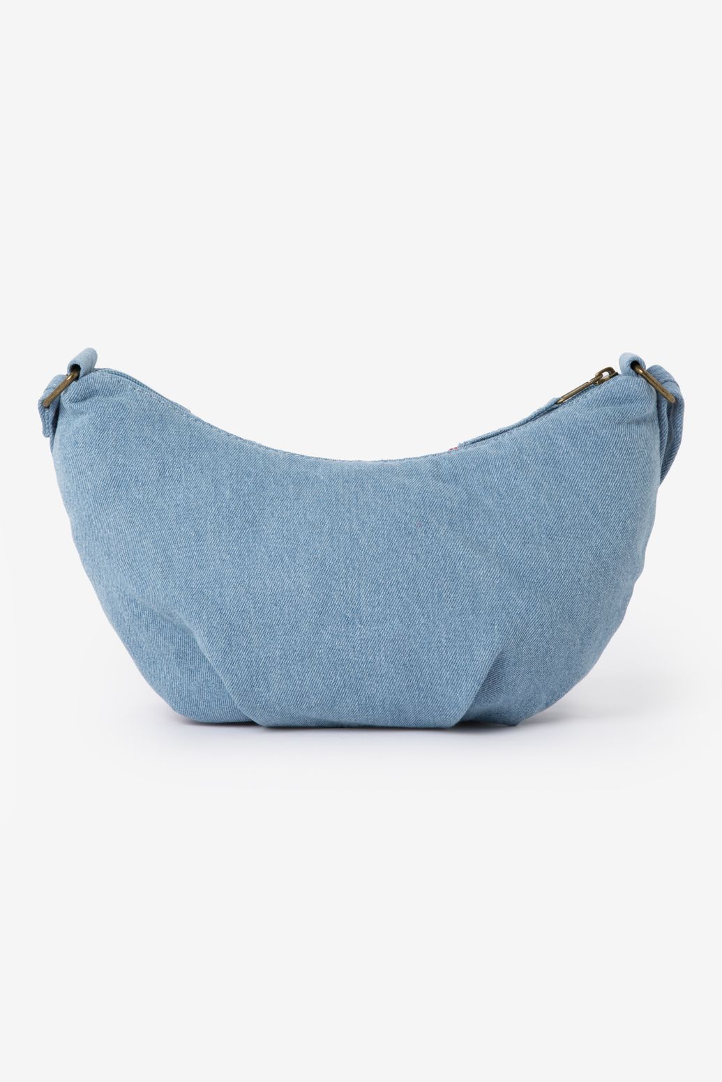Sac bandoulière en jean avec cœurs - bleu