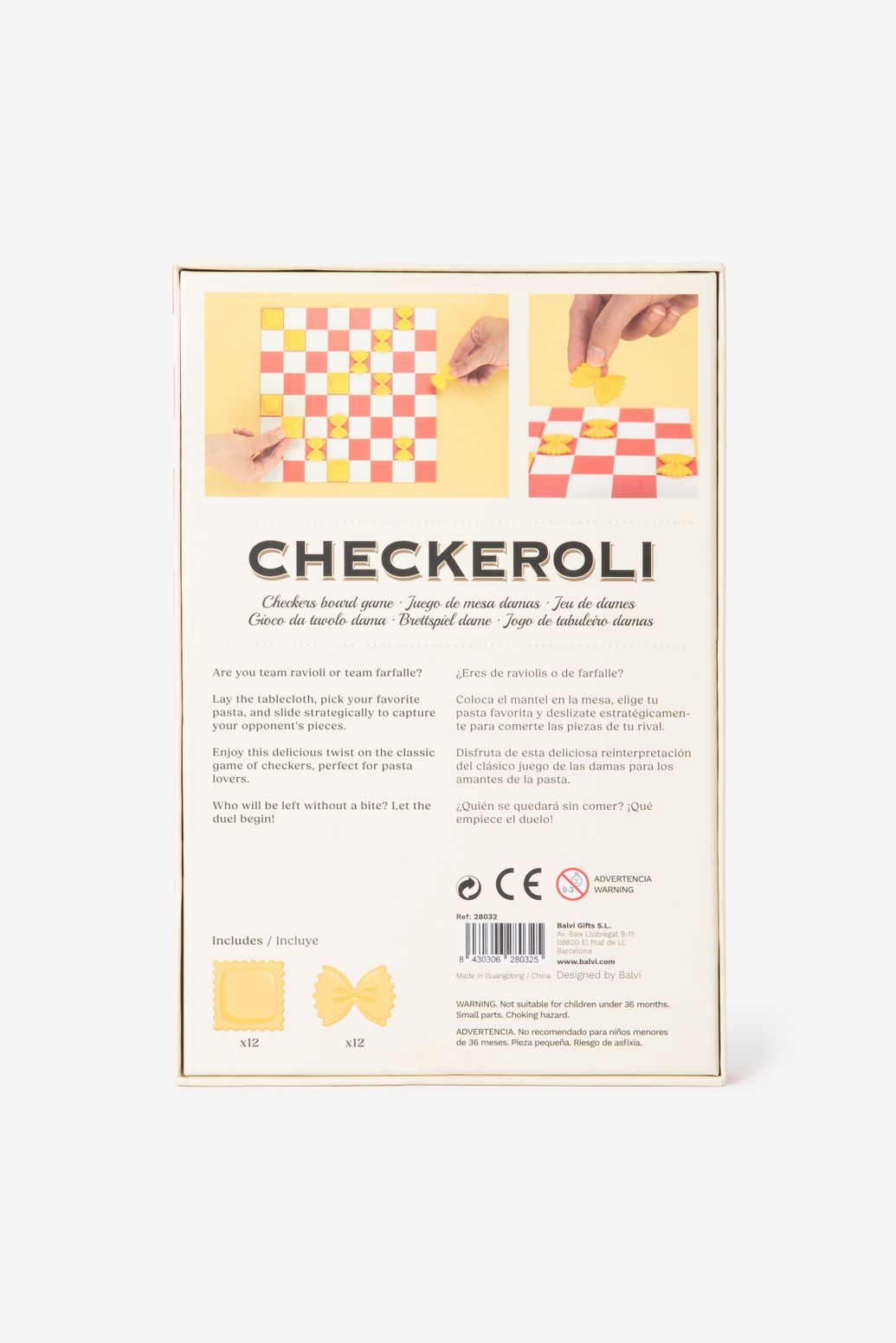 Balvi Checkeroli Damespiel - mehrfarbig