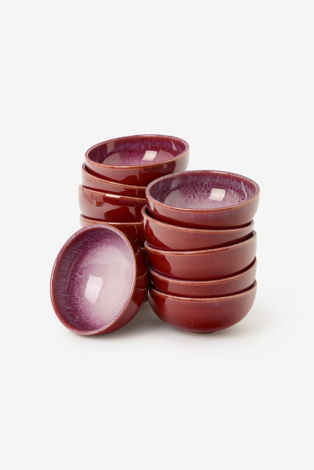 Paarse reactive glaze kom