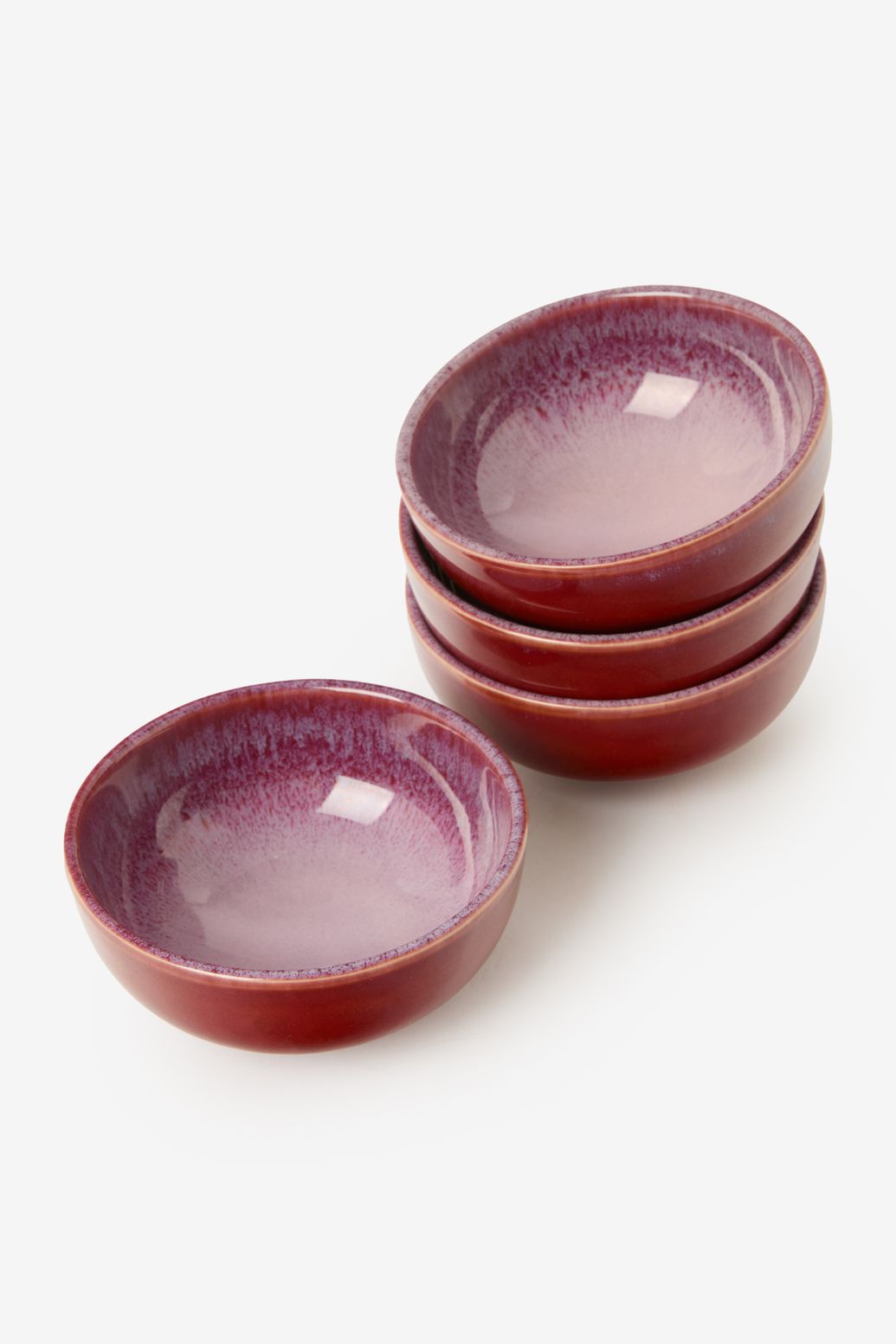Paarse reactive glaze kom