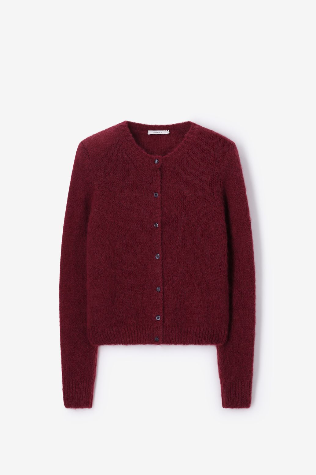 Donkerrode wollen vest