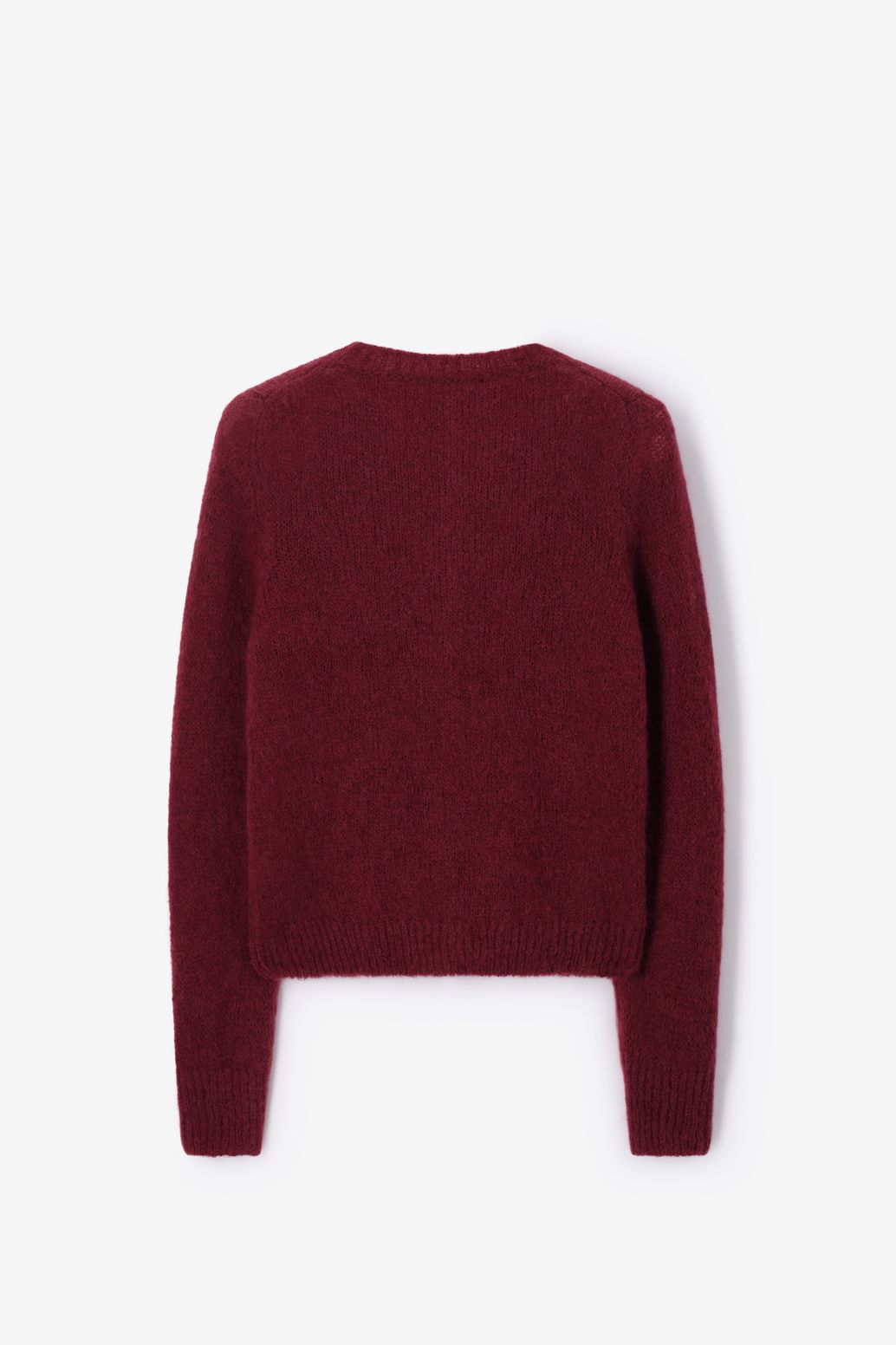 Donkerrode wollen vest