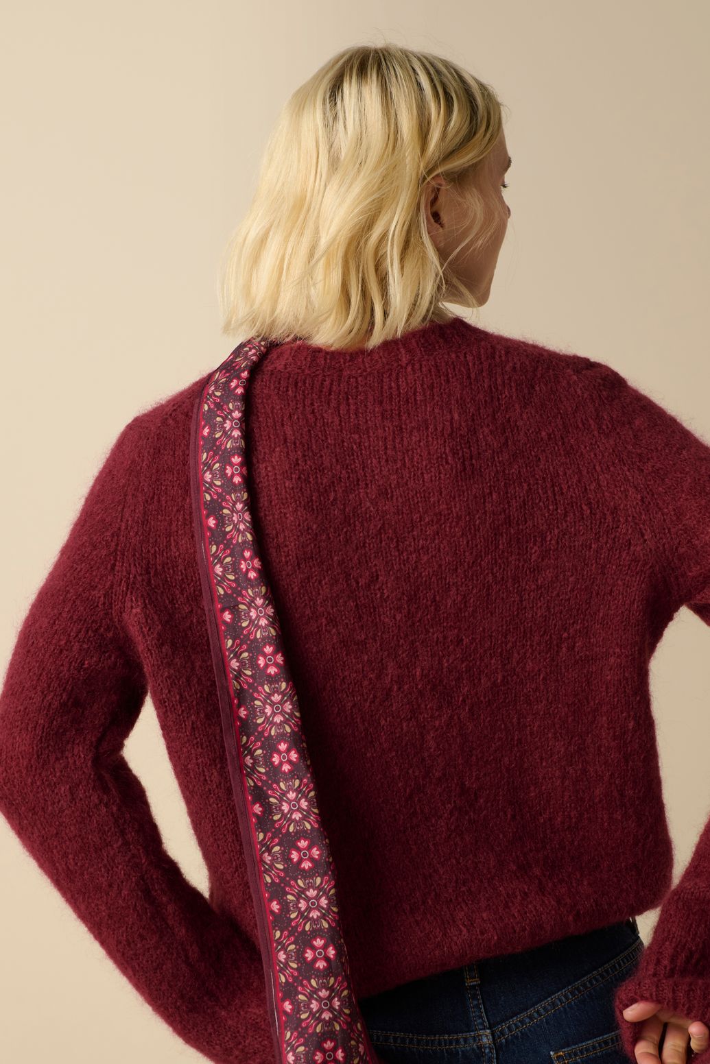 Gilet en laine - rouge foncé