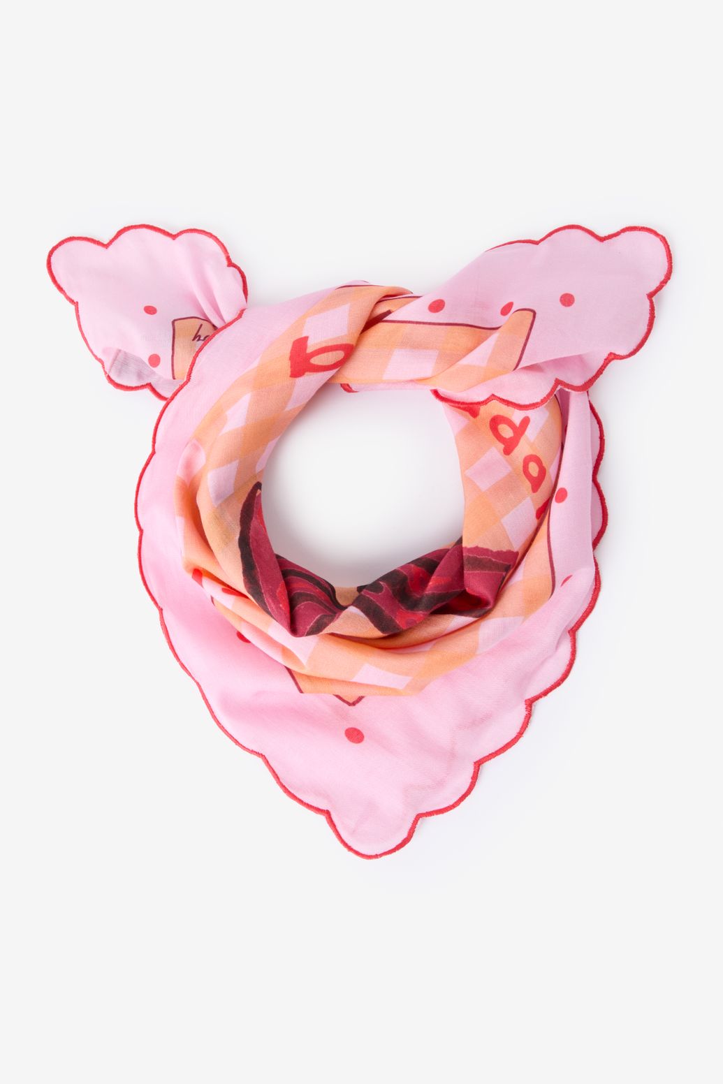 Foulard avec imprimé - rose