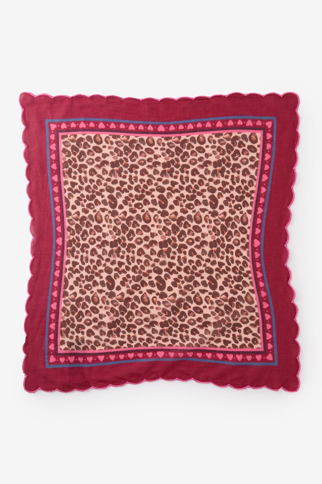 Rode sjaal met leopard print