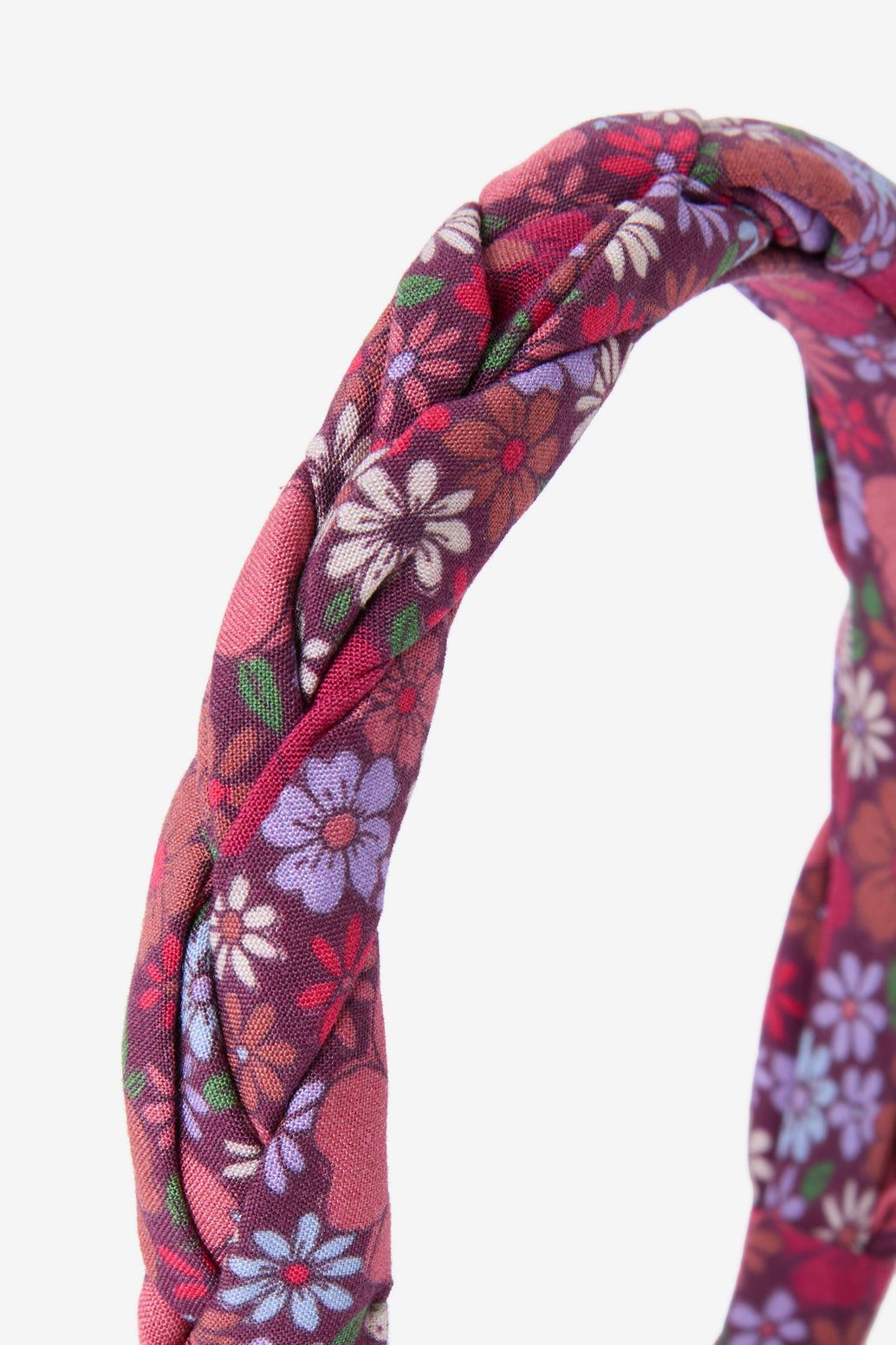 Haarreif mit Blumenmuster - rosa