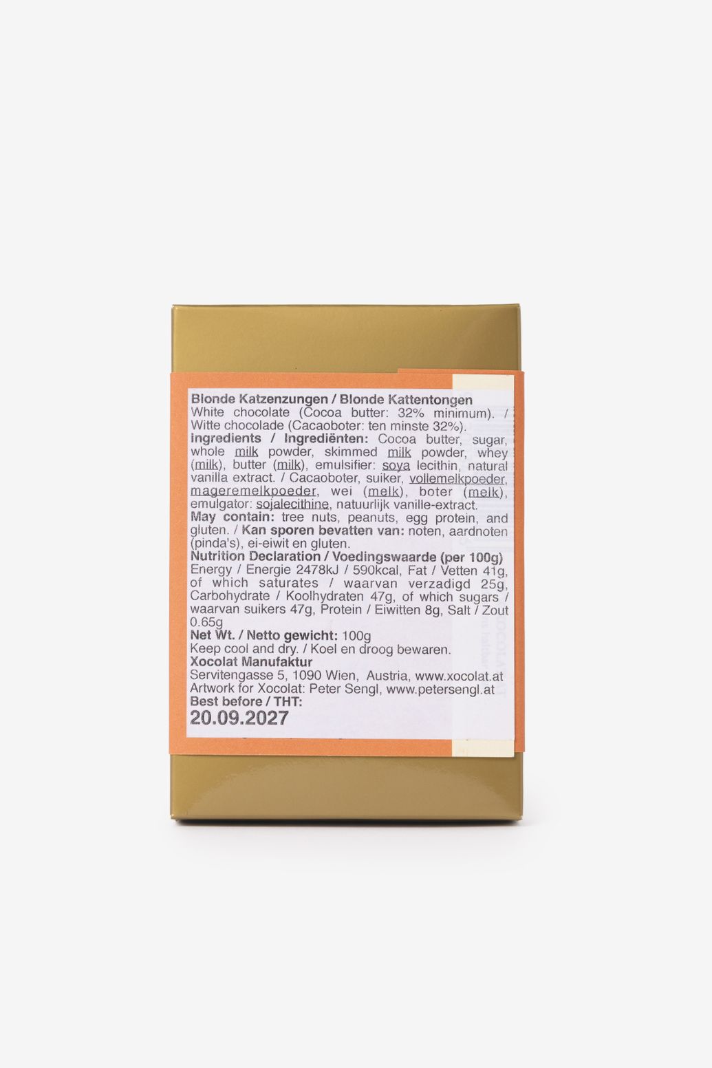 Xocolat Langues de chat chocolat caramel
